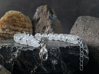 Natural Tourmalinated Quartz/Black Rutilated Quartz Meteorite Bracelet (8mm)