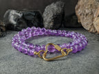 Lavender Amethyst Carabiner Gemstone Necklace (8mm)