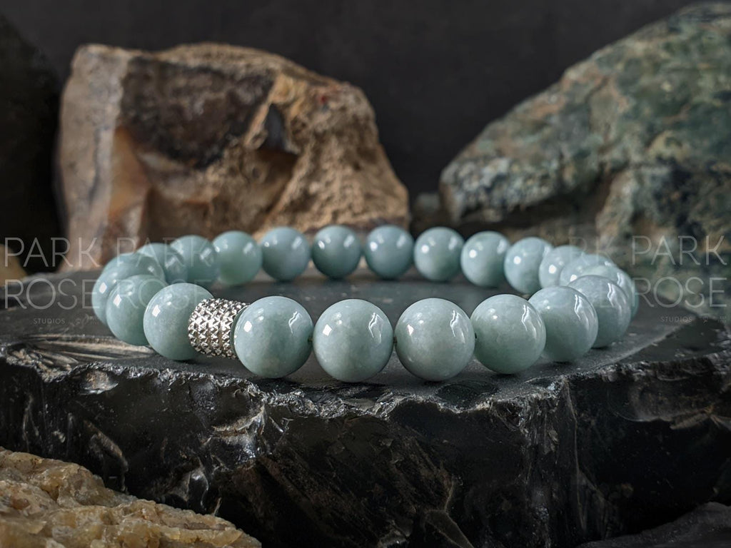 Natural 8mm Untreated Myanmar Jadeite Bracelet