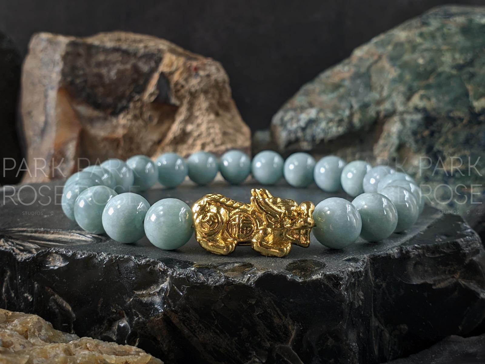 Natural 8mm Untreated Myanmar Jadeite Bracelet