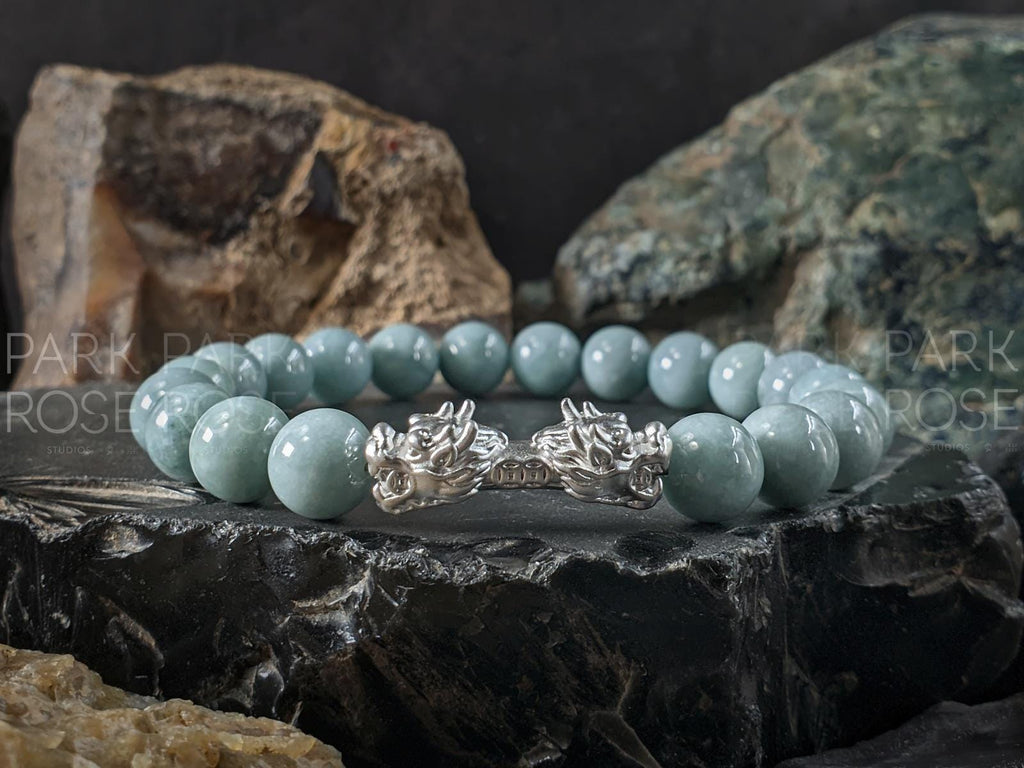 Natural 8mm Untreated Myanmar Jadeite Bracelet