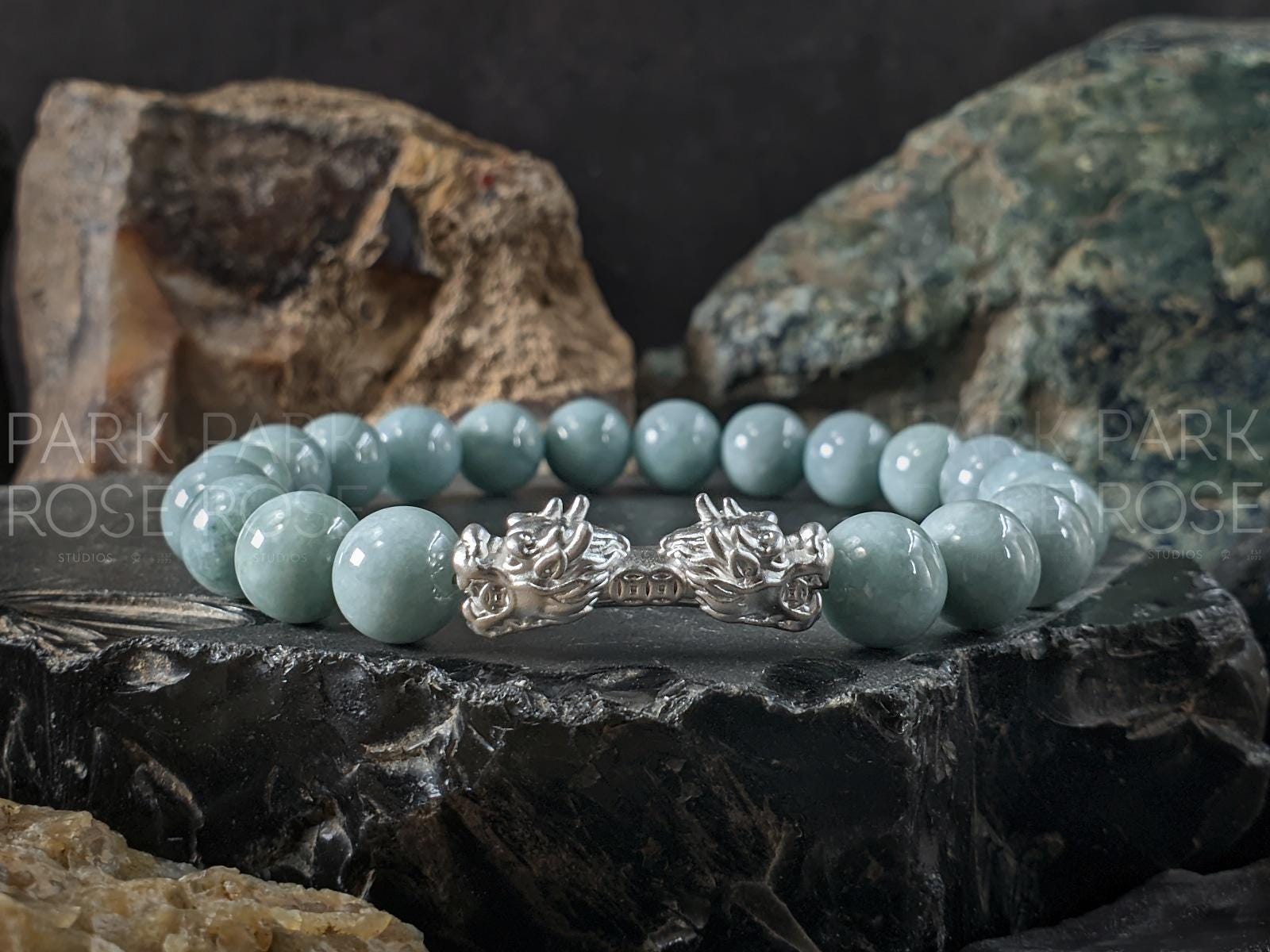 Natural 8mm Untreated Myanmar Jadeite Bracelet
