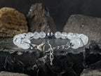 Natural Tourmalinated Quartz/Black Rutilated Quartz Meteorite Bracelet (8mm)