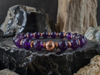 Copper Gemstone Bracelet: Amethyst, Moonstone, Lapis Lazuli, Citrine, Malachite, Jade, Onyx
