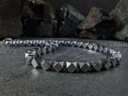 Faceted Gibeon Meteorite Necklace (8mm)