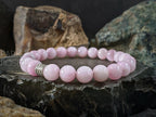 AAAA Natural Nigeria Kunzite Beaded Bracelet (8mm)