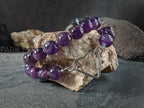 Brazil Dark Amethyst Carabiner Necklace (12mm)