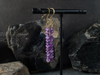Natural AAA Brazil Amethyst Earrings, Dainty Faceted Rondelle