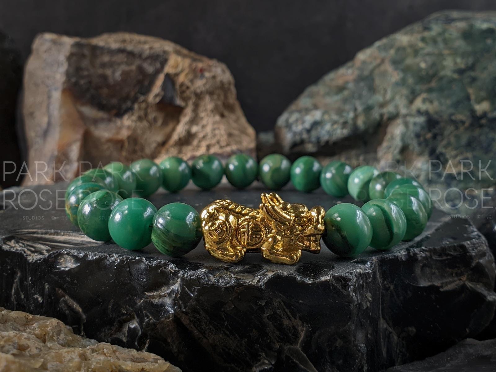 Natural Untreated West African Jade Bracelet (8mm)