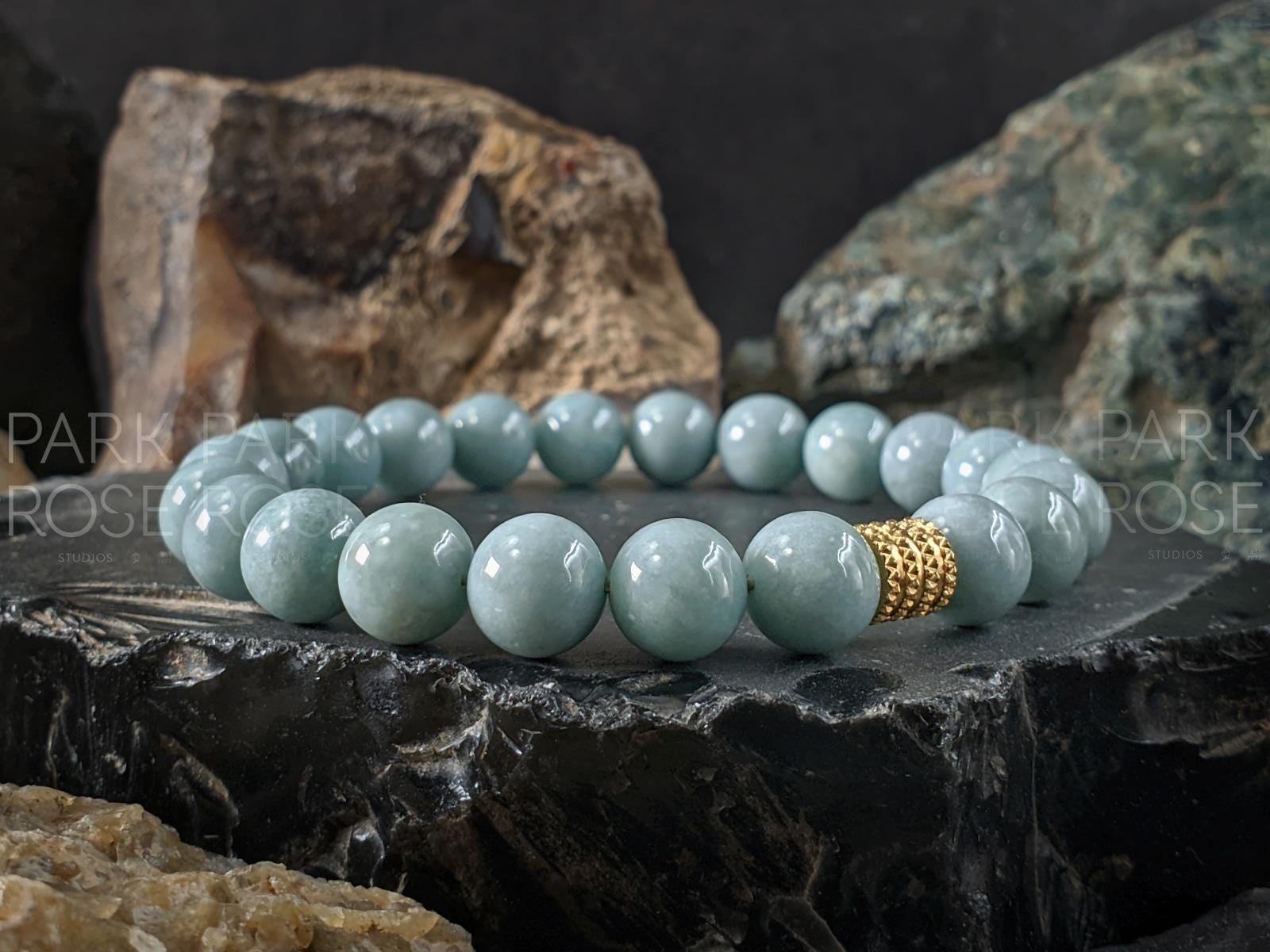 Natural 8mm Untreated Myanmar Jadeite Bracelet