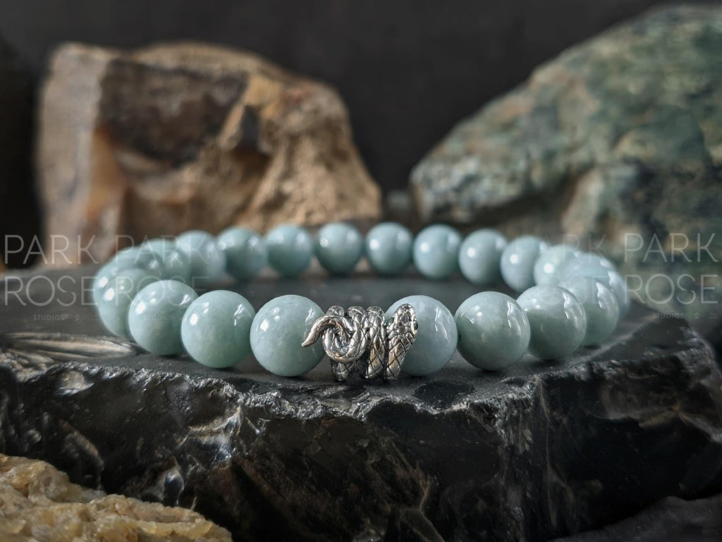 Natural 8mm Untreated Myanmar Jadeite Bracelet