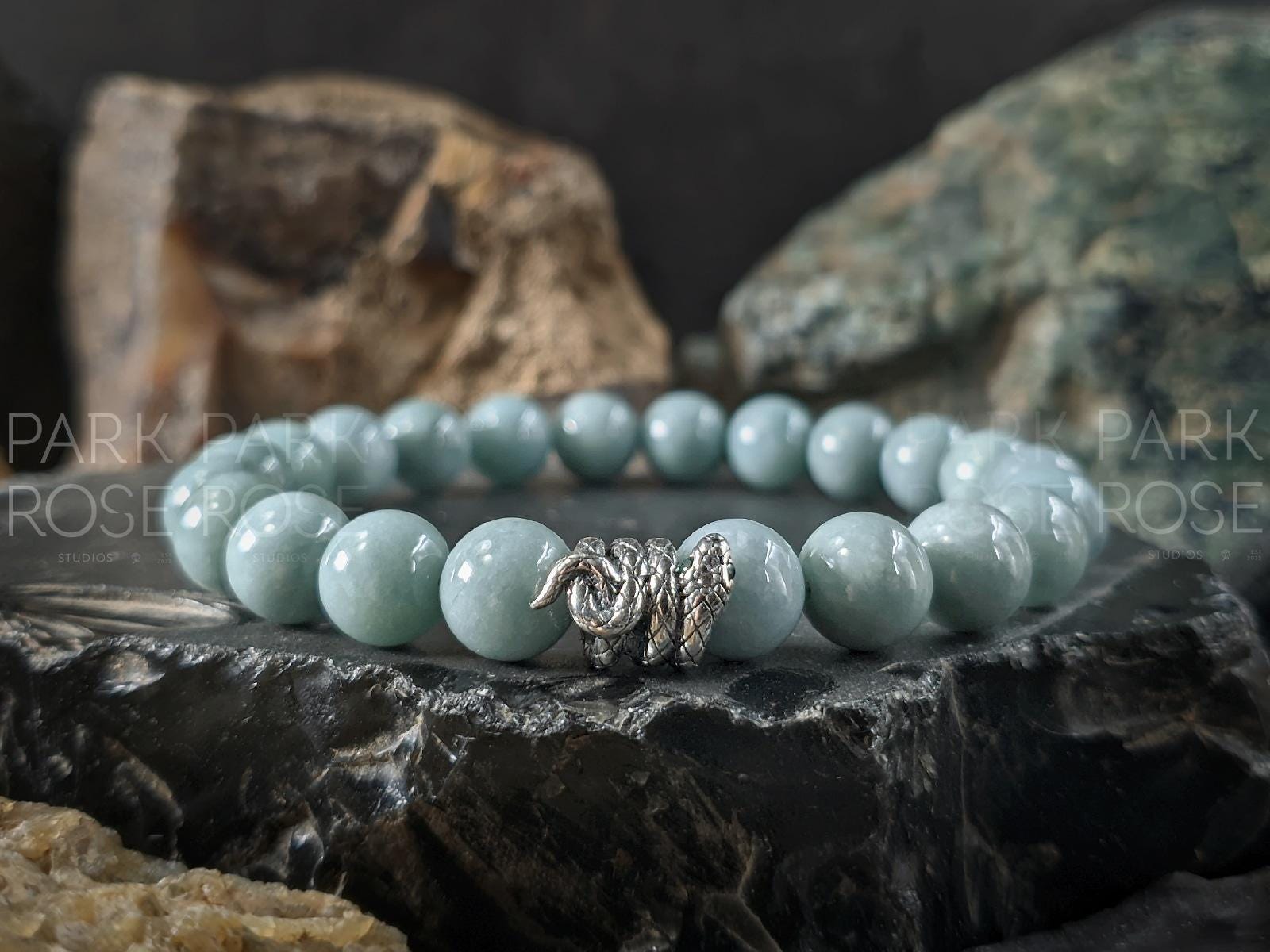 Natural 8mm Untreated Myanmar Jadeite Bracelet