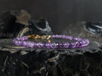 Natural AAA Faceted Brazil Amethyst Bracelet (4mm)