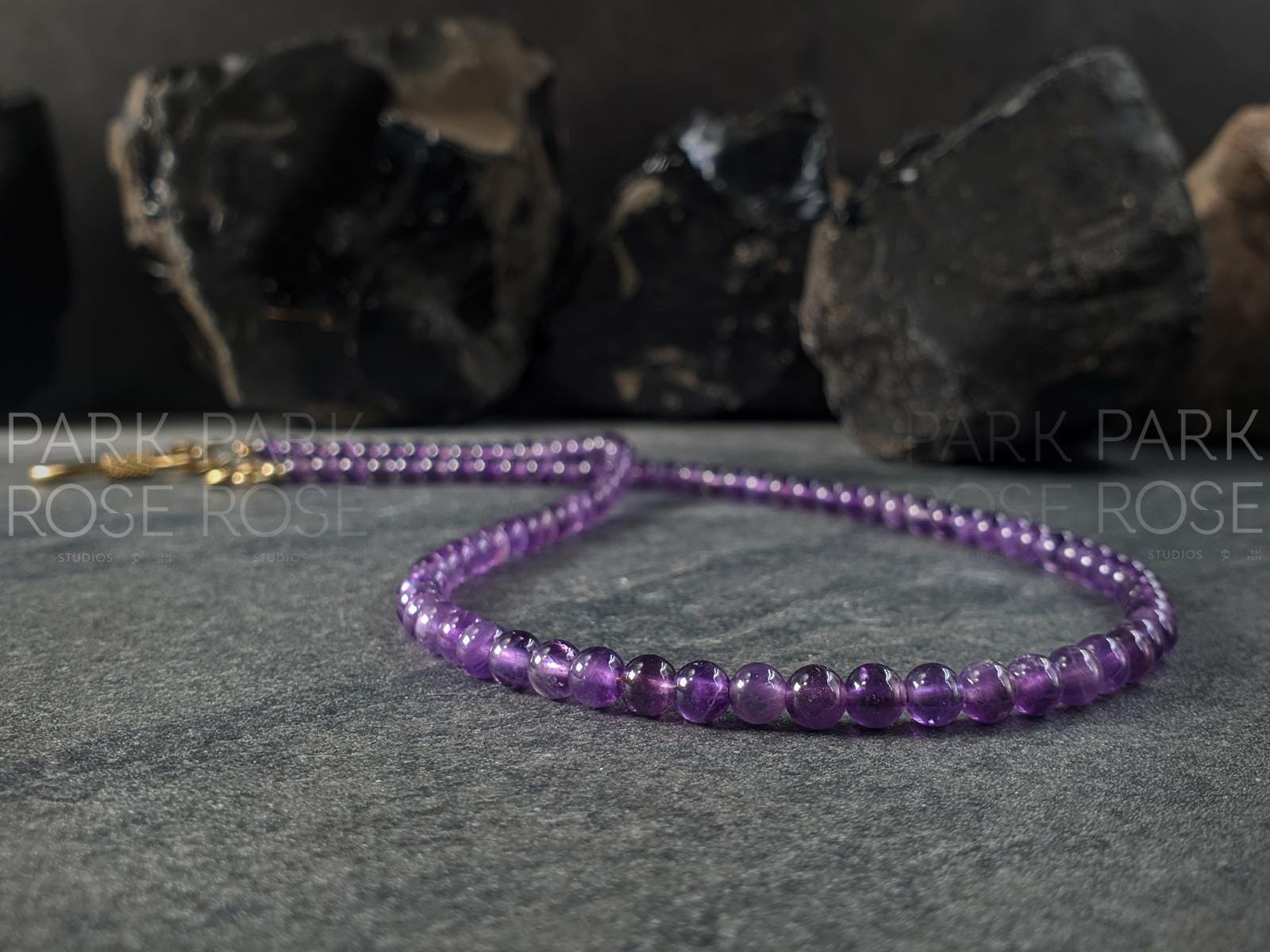 Dainty Brazil Amethyst Necklace: Baroque Pearl Pendant (4mm)