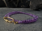 Dainty Brazil Amethyst Necklace: Baroque Pearl Pendant (4mm)