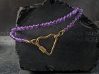 Dainty Brazil Amethyst Necklace: Baroque Pearl Pendant (4mm)