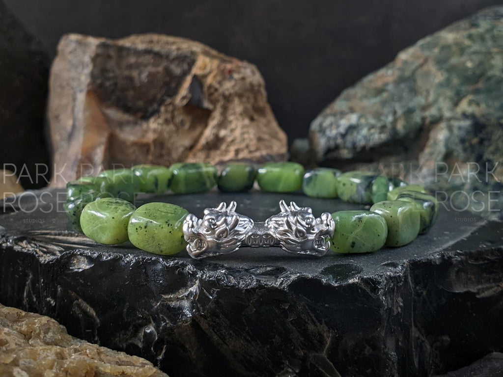 Natural Untreated Canadian Jade Nugget Bracelet