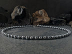 Gibeon Meteorite Gemstone Necklace: Moldavite Pendant (6mm)