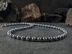 Gibeon Meteorite Gemstone Necklace: Moldavite Pendant (6mm)