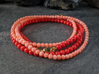 Red & Pink Coral Necklace Stack