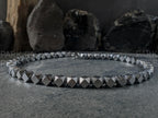 Faceted Gibeon Meteorite Necklace (8mm)