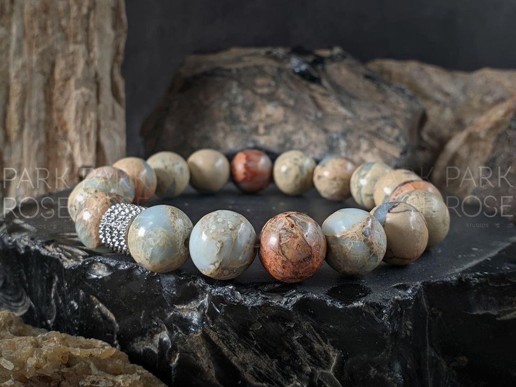 Natural Untreated Aqua Terra Jasper Bracelet (10mm)