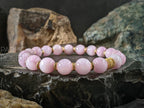 AAAA Natural Nigeria Kunzite Beaded Bracelet (8mm)
