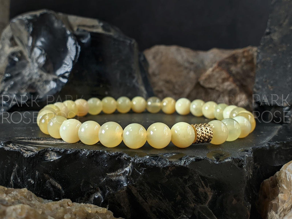 AAA Natural Australia Yellow Opal Bracelet (6mm)
