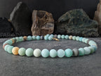 Frosted Natural Flower Amazonite Necklace (10mm)