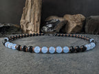 Shungite, Copper & Aquamarine Gemstone Necklace (8mm)
