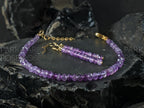 Natural AAA Faceted Brazil Amethyst Bracelet (4mm)