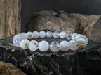 Natural Untreated White African Opal Bracelet (8mm)