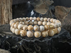 Natural Untreated White Hubei Turquoise Bracelet (6/8mm)