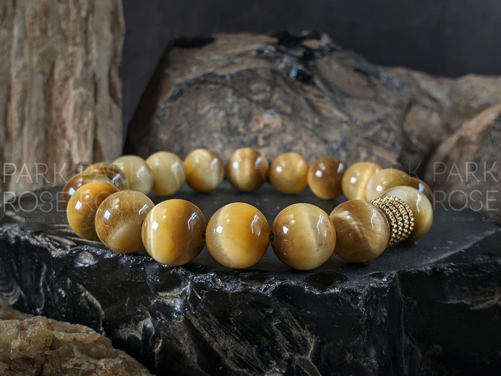 Natural South Africa Golden Tiger's Eye Bracelet (10mm)
