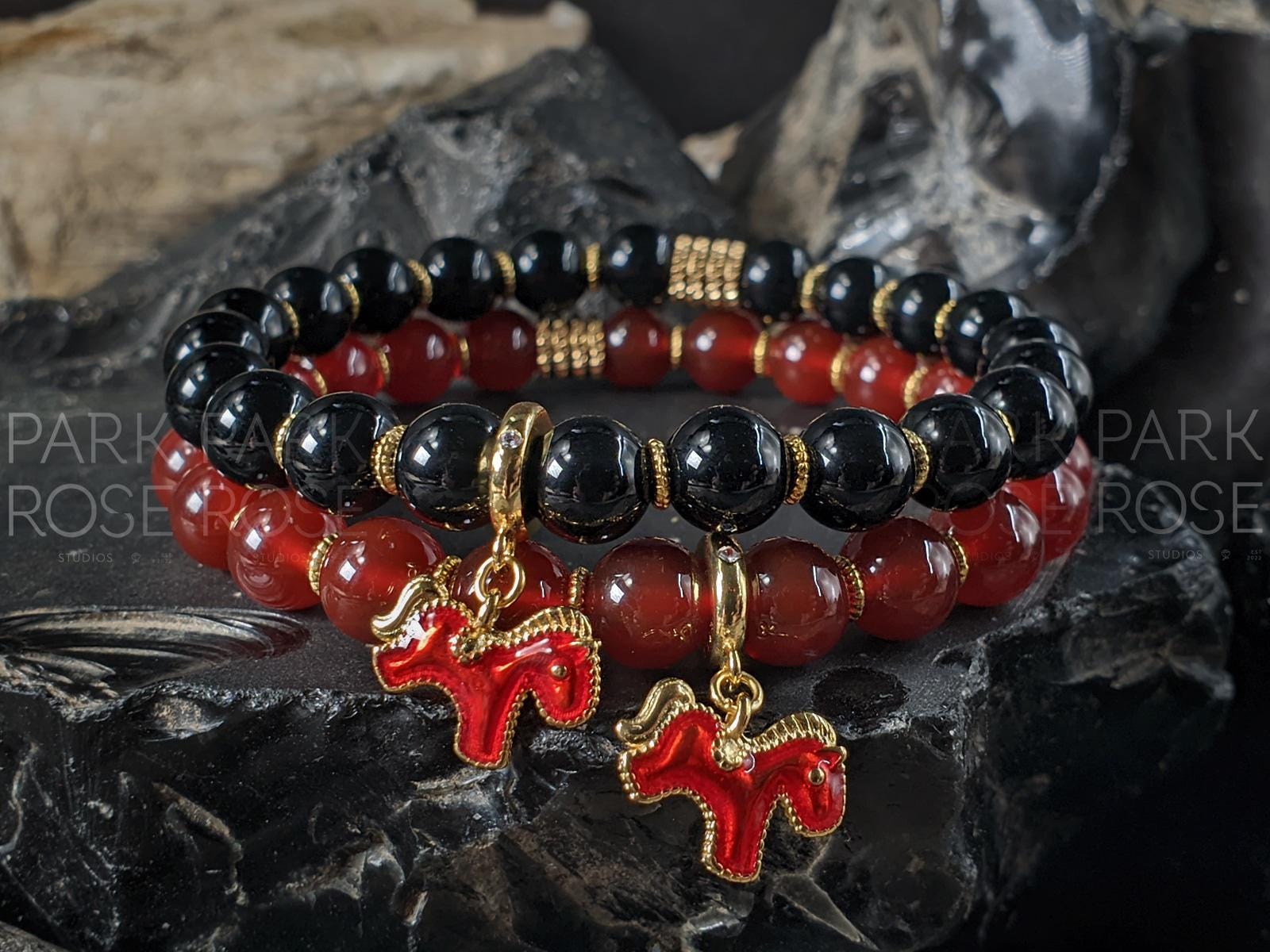 Red Carnelian 2026 Year of the Fire Horse Bracelet: Sterling Silver Lunar New Year
