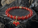 Red Carnelian 2026 Year of the Fire Horse Bracelet: Sterling Silver Lunar New Year