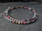 AAAAA Mixed Tourmaline Carabiner Necklace: Gibeon Meteorite, Moldavite Pendant