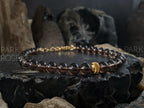 Smoky Quartz Bracelet: 24K Gold Cat Eye Bead