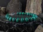 Triple Protection Lava Rock, Tiger's Eye, Malachite Bracelet Stack (8mm)