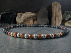 Chunky Shungite, Copper, Hematite, Terahertz, 925 Sterling Silver Necklace (10mm)