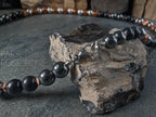 Chunky Shungite, Copper, Hematite, Terahertz, 925 Sterling Silver Necklace (10mm)