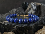 Natural Undyed Chilean Lapis Lazuli Gemstone Bracelet