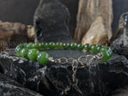 AAAA Extra Shiny Canadian Nephrite Jade Clasp Bracelet (8mm)