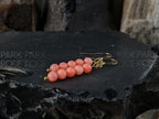 Pink or Red Coral Earrings (4mm)