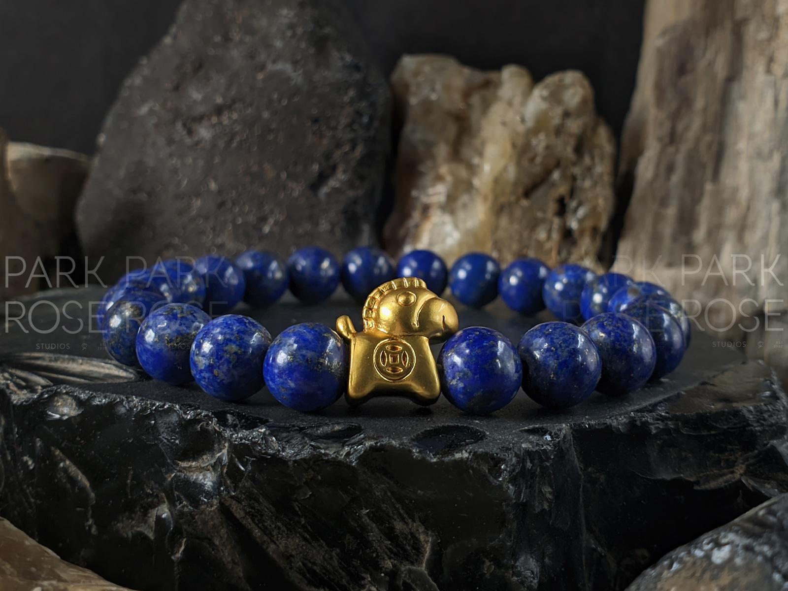 2026 Year of the Fire Horse Bracelet: Red Carnelian, Amethyst, Lapis, Onyx, Tiger's Eye, Citrine