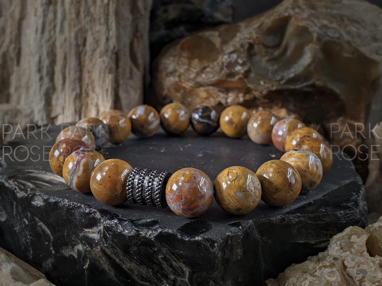 Natural Untreated African Opal Bracelet (10mm)