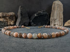 Natural South Africa Black Moonstone Necklace (10mm)