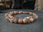 Natural South Africa Black Moonstone Necklace (10mm)