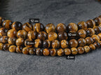 Natural Undyed South Africa Tiger's Eye Necklace (6/8/10/12mm)