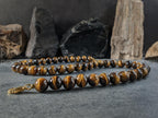 Natural Undyed South Africa Tiger's Eye Necklace (6/8/10/12mm)